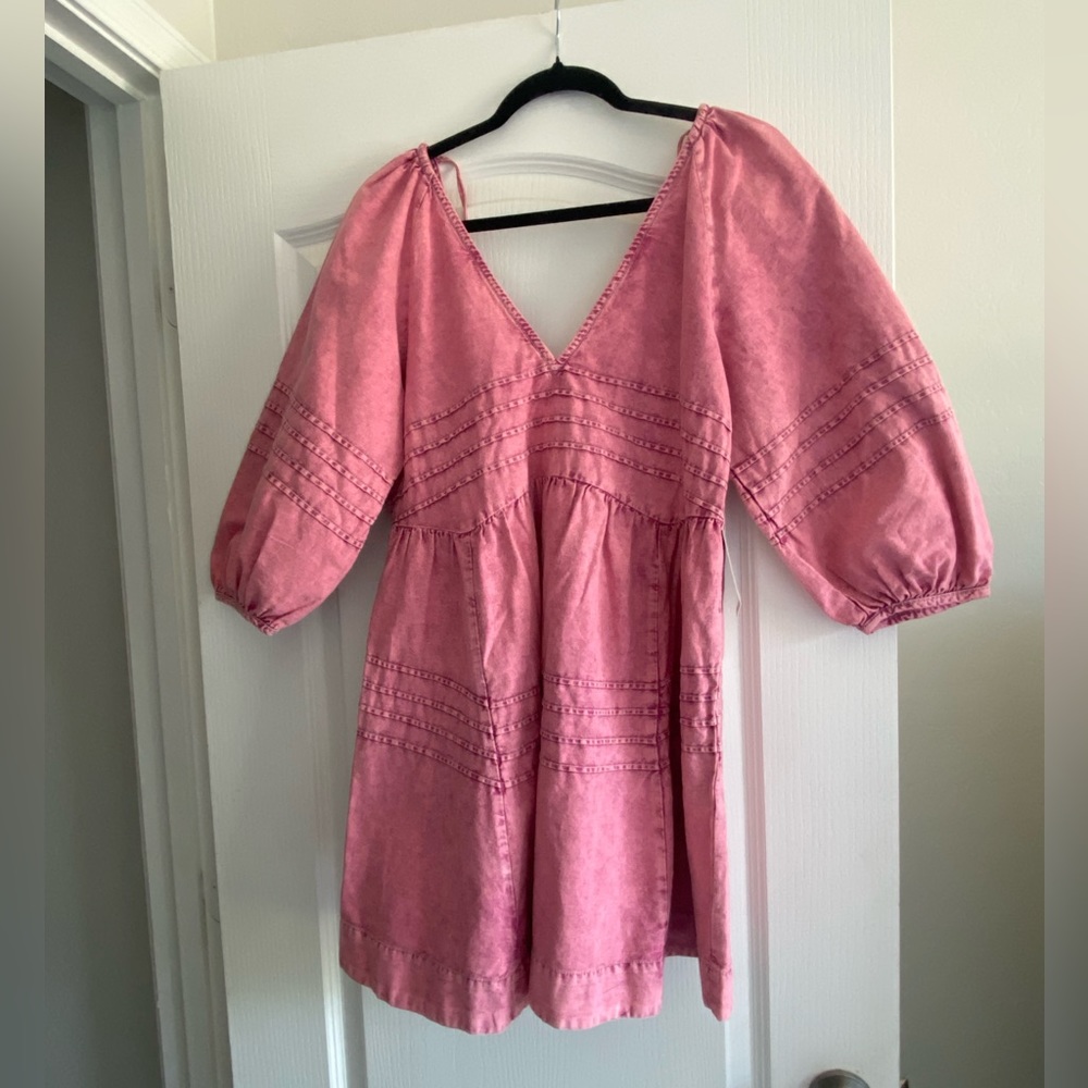Free People Rose Denim Dress M